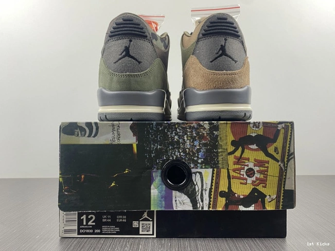 Jordan Camo Air 3 Retro DO1830-200 Patchwork 0731